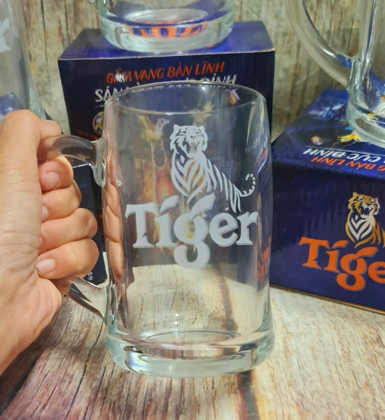 ly uống bia Tiger - ly uống bia thủy tinh 450ml Khánh Phương Shop