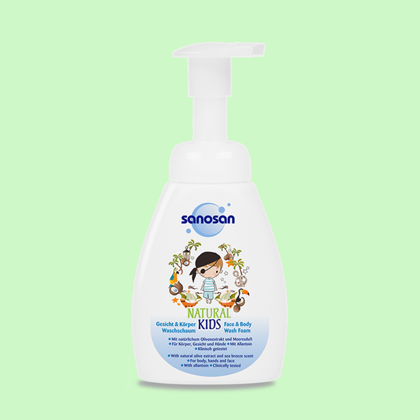 Sữa tắm và rửa mặt tạo bọt Olive dưỡng ẩm Sanosan Hương Dừa 250ml