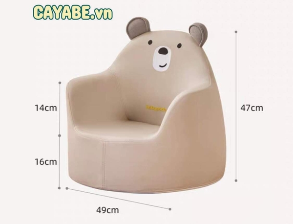 Ghế sofa cho bé Hàn Quốc gấu con Teddy Bear chất da mềm cao cấp