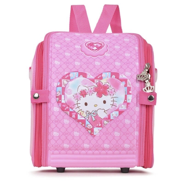 Ba lô mầm non chống gù cho bé Hello kitty hồng mã 742