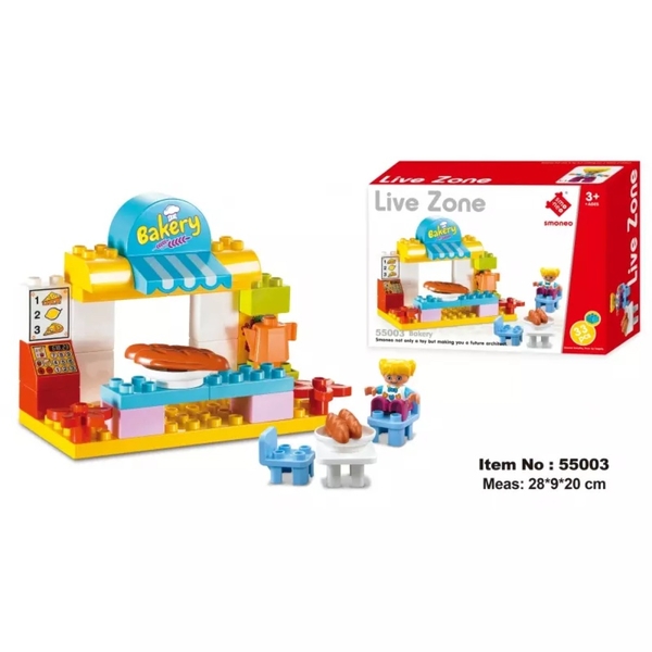 Đồ chơi xếp hình Lego Smoneo cửa hàng bánh ngọt 33 chi tiết Toyshouse 55003