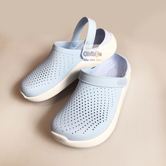 Giày Crocs LiteRide màu xanh nhạt đế trắng