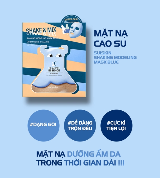 Mặt nạ cao su Hàn Quốc Suiskin Shaking Essence Intensive Blue Mask