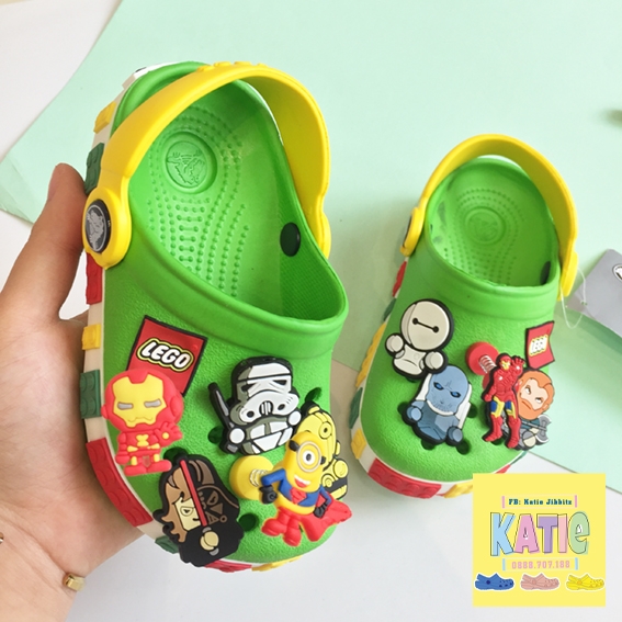 Dép cá sấu Crocs trẻ em Lego Kids màu xanh lá