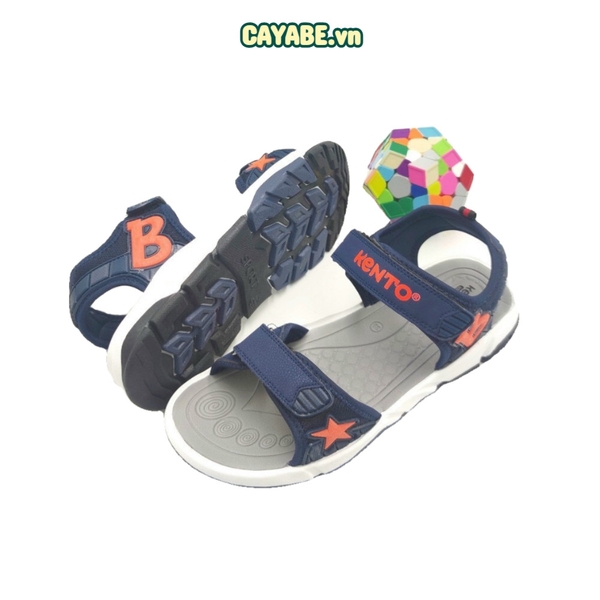 Giày sandal trẻ em màu xanh navy thể thao chữ B