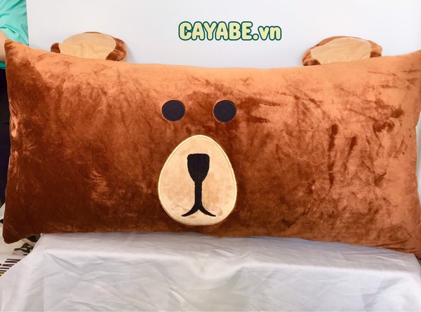 GỐI ÔM CHO BÉ  GẤU BROWN NÂU LINE FRIENDS 80CM