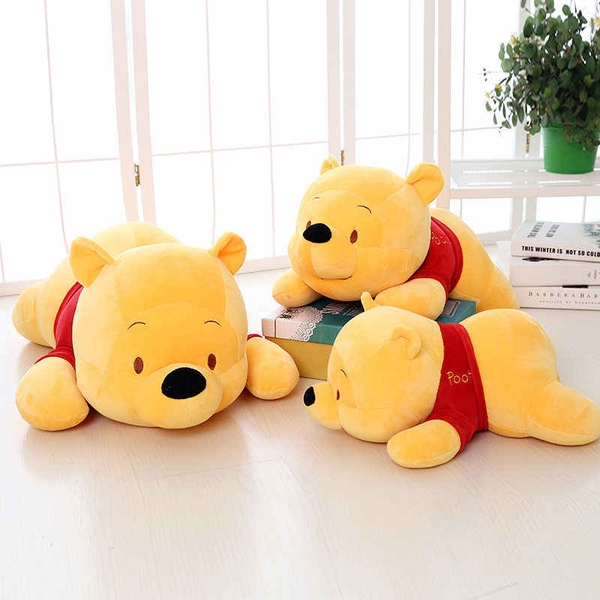 THÚ NHỒI BÔNG GẤU POOH VÀNG ÁO ĐỎ