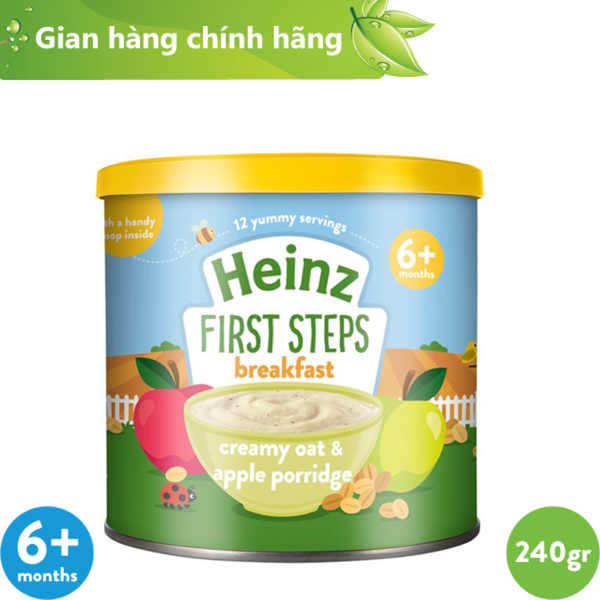 Bột Ăn Dặm Yến Mạch Và Táo Heinz cho bé 240g (Date:06.11.21)