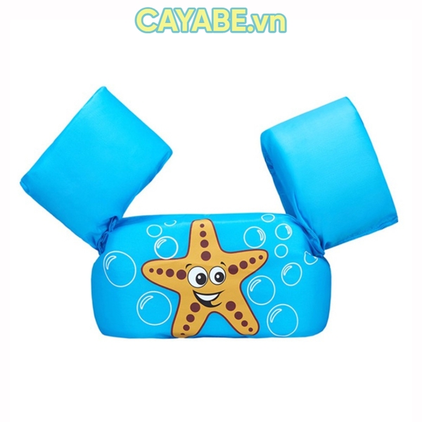 Phao bơi cho bé CAYABE sao biển xanh dương (phao tay kèm phao đỡ ngực cho trẻ em)