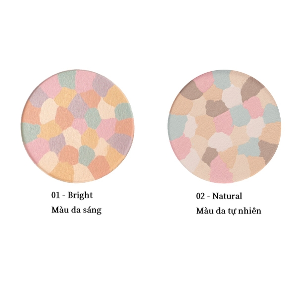 Phấn phủ thảo mộc lục sắc - naturaglacé Nu Pressed Powder 01