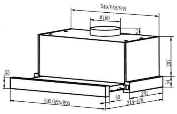 Máy hút mùi FS SYP 70EB