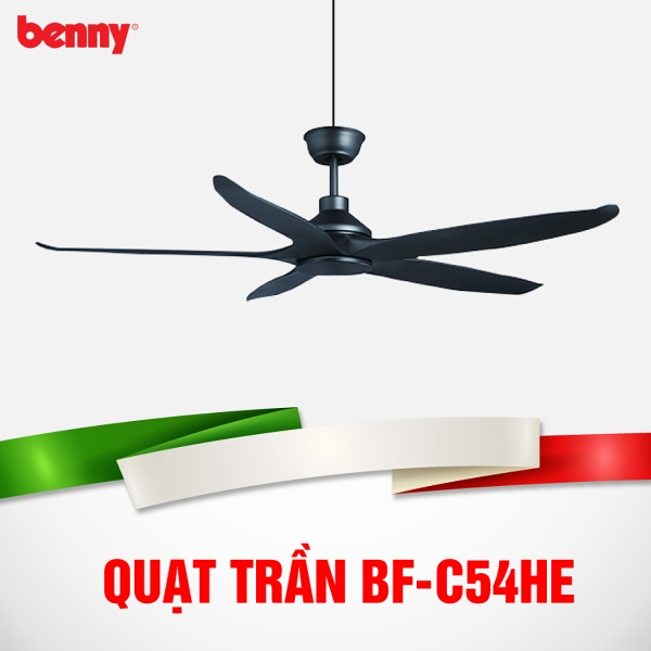 Quạt Trần Benny Amore Enterno BF-C54HE, Cafe, 38W, Remote, 270m3/phút, 5 Cánh