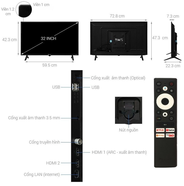 Android Tivi Casper 32 inch E32HAC110