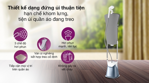Bàn ủi hơi nước đứng Philips GC625/29 2400W