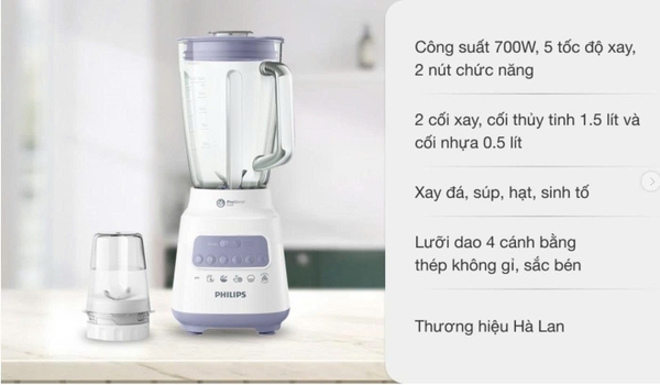 Máy xay sinh tố đa năng Philips HR2222/00
