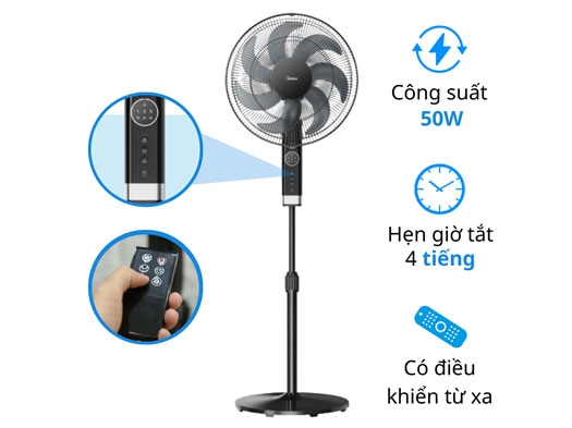 Quạt cây Midea FS40-23MR ( Có Điều Khiển Từ Xa )
