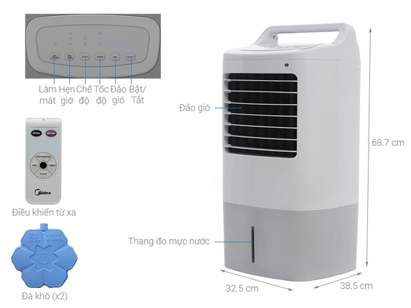Quạt điều hòa Midea AC120-16AR-hàng chính hãng
