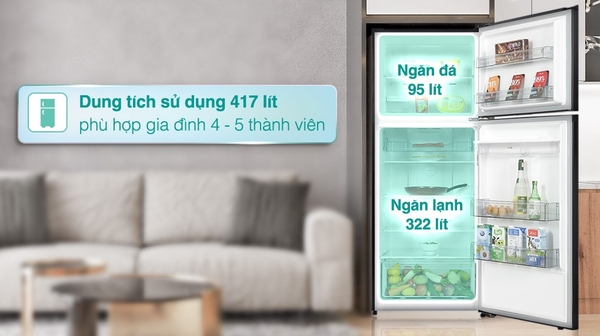 Tủ lạnh Sharp Inverter 417 lít SJ-X417WD-DG