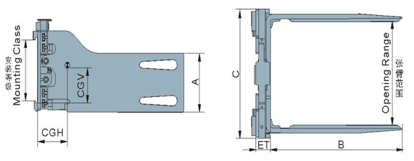 bộ công tác kẹp vuông