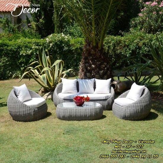 Sofa mây nhựa 027