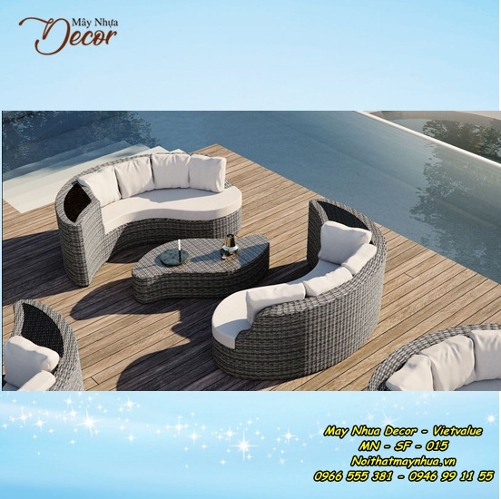Sofa mây nhựa 015