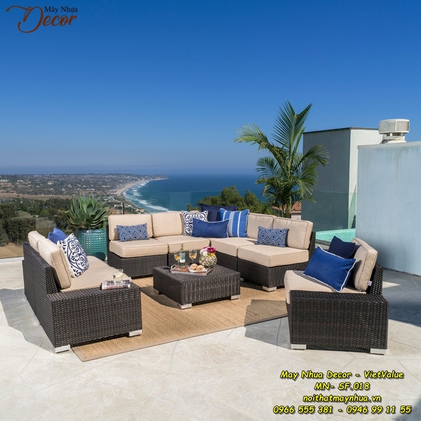 Sofa mây nhựa 018