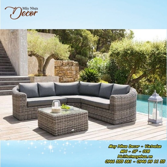 Sofa mây nhựa 007