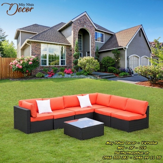 Sofa mây nhựa 016