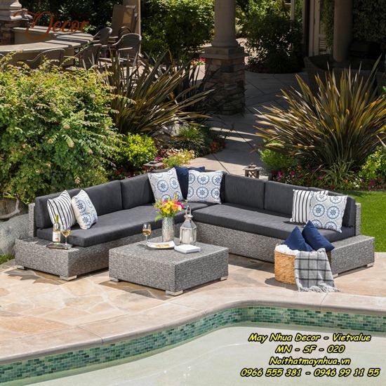 Sofa mây nhựa 020