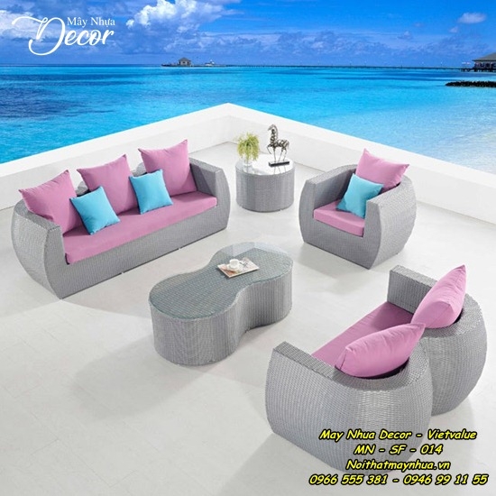 Sofa mây nhựa 014