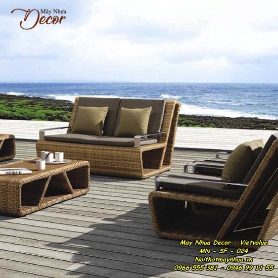 Sofa mây nhựa 024