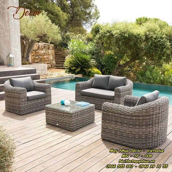 Sofa mây nhựa 008