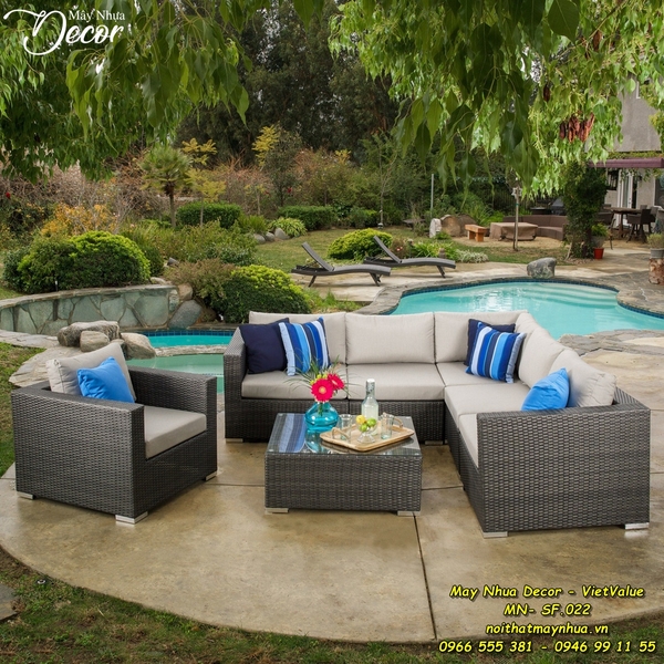 Sofa mây nhựa 022