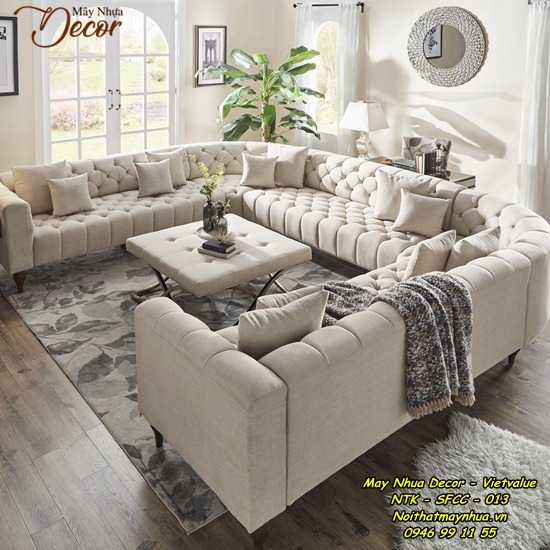 SOFA U LINEN 11 CHỖ  - 013