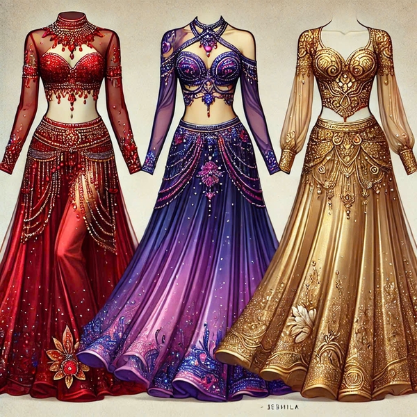 Váy bellydance sang trọng, quyến rũ