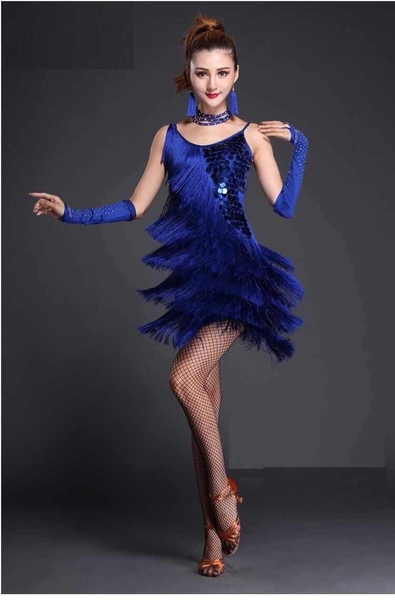 Váy DanceSport màu xanh dương
