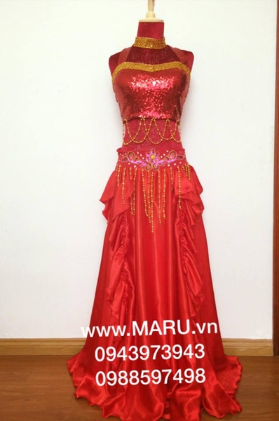 Váy múa Ấn Độ màu đỏ