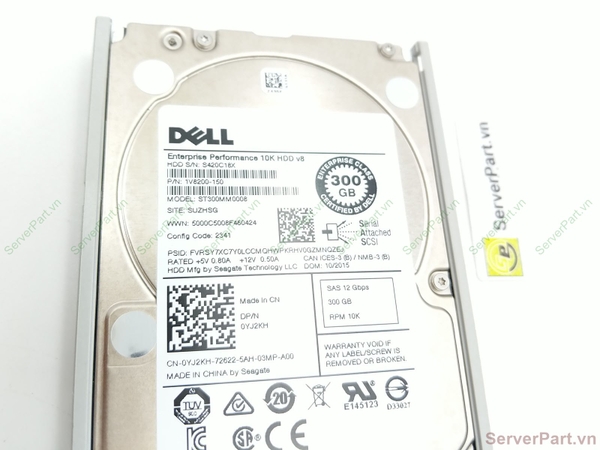 Disque Dur DELL 300GB SAS-3 10K 128MB 2.5" - Réf. 0YJ2KH ST300MM0008, Ouvert Jamais Utilisé