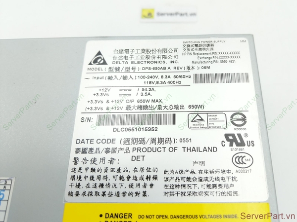 0950-4621 model DPS-650AB A 650w Bộ nguồn PSU Hot HP RP3410 RX2600 RX2 ...