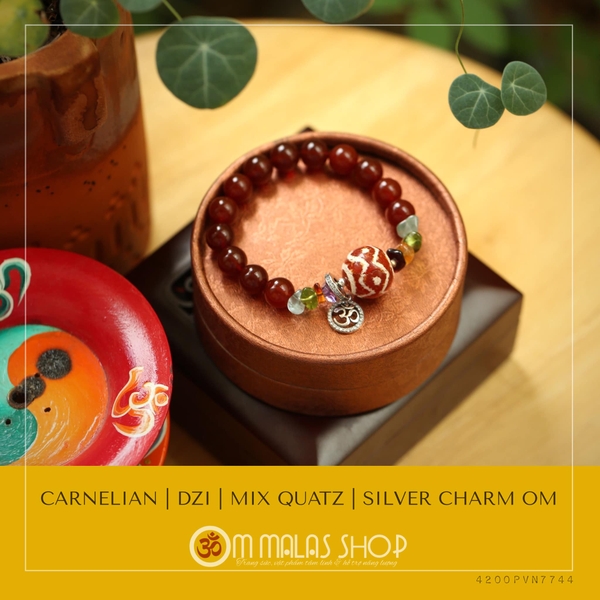 MALA CARNELIAN MIX DZI CARNELIAN 5 MẮT
