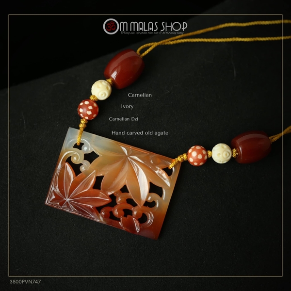 CHUỖI CỔ MÃ NÃO, IVORY, DZI, CARNELIAN