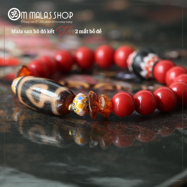 MALA SAN HÔ ĐỎ KẾT DZI 2 MẮT BỒ ĐỀ