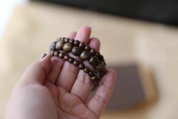 HAND MALA TRẦM LÀO VƯỜN PHỐI DZI PUMTEK NHỎ