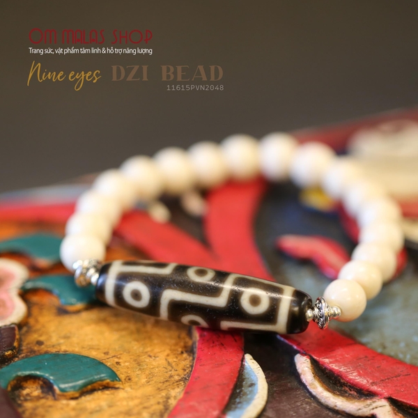 HAND MALA DZI 9 MẮT MIX NGÀ 8mm