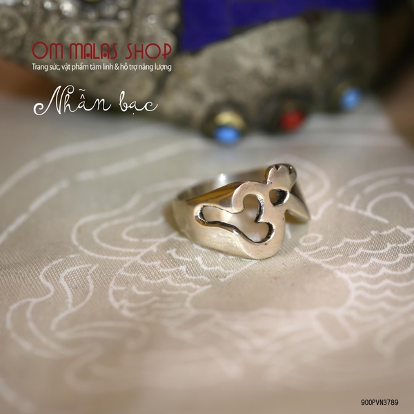 NHẪN BẠC CHỮ OM