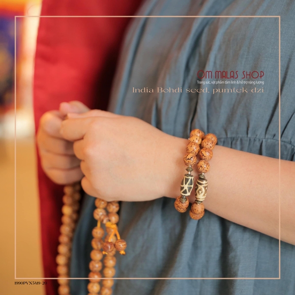HAND MALA BỒ ĐỀ TAM BẢO MIX PUMTEK