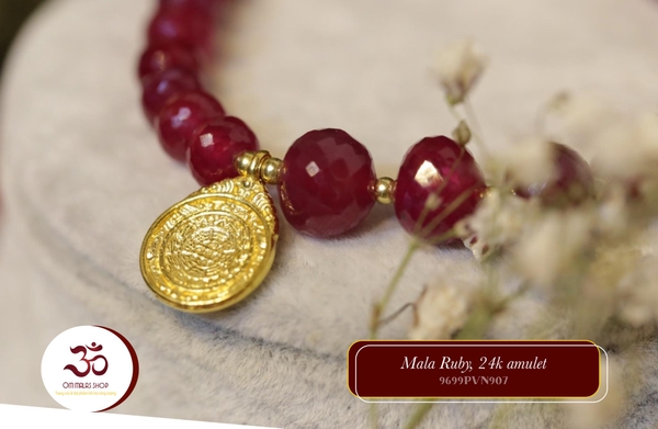 MALA RUBY KẾT AMULET 24K