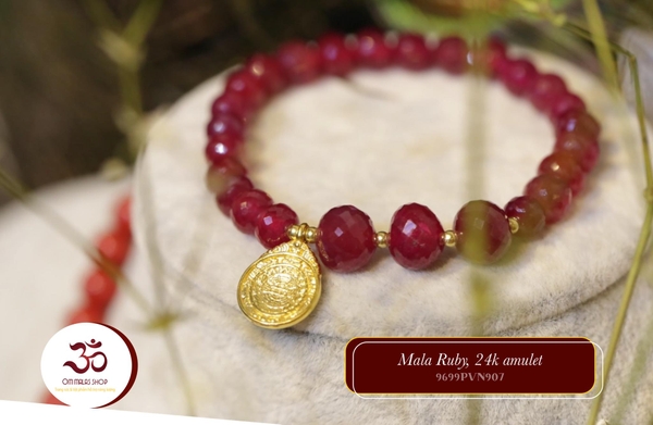 MALA RUBY KẾT AMULET 24K