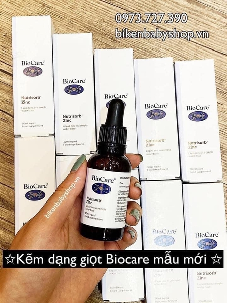 Kẽm dạng giọt BioCare Zinc With Vitamin C 30ml cho bé từ sơ sinh