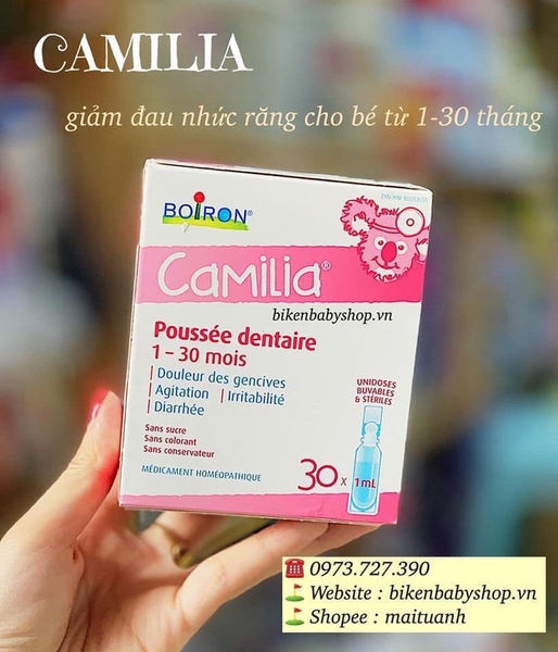 BOIRON CAMILIA TEETHING GIẢM ĐAU RĂNG CHO BÉ TỪ 1-30 THÁNG